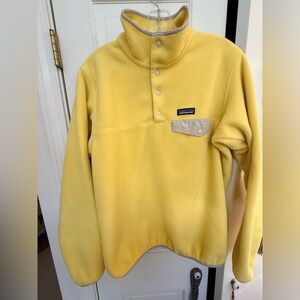 Patagonia Yellow Synchilla Fleece Pullover - vintage (size L)